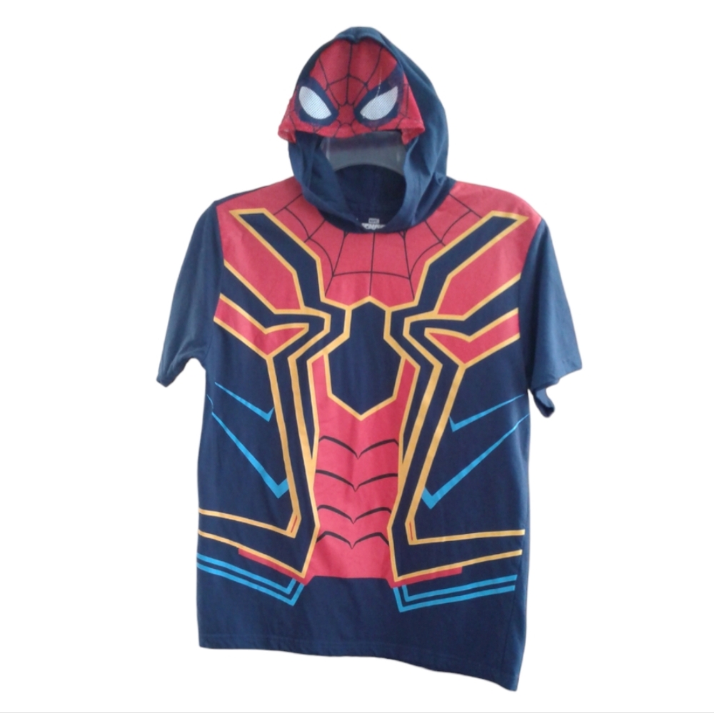 Marvel Iron Spider-Man Short Sleeve Mask Hoodie - Picture 7 of 8